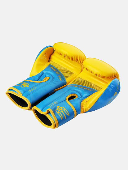 Peresvit Core Boxing Gloves Blue Yellow, Photo No. 5