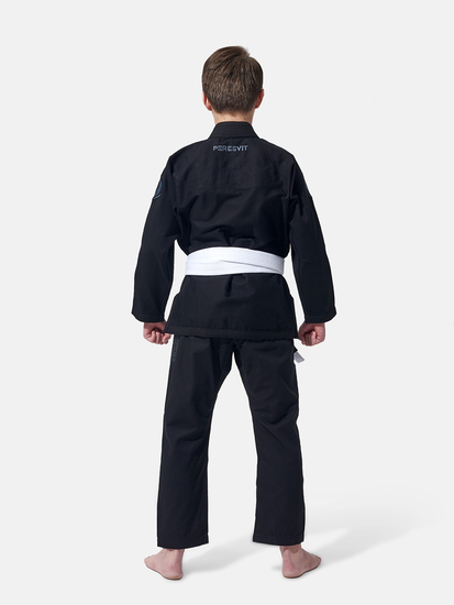 Kids Flawless BJJ Gi Black, Photo No. 2