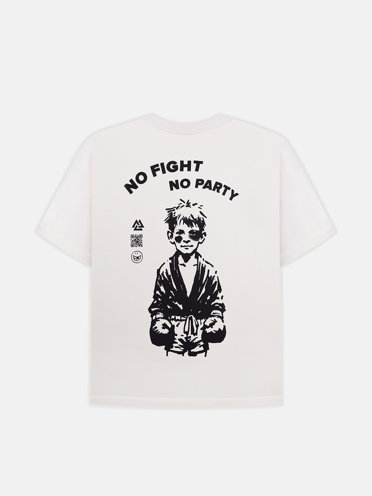 No Fight No Party T-shirt White, Photo № 4