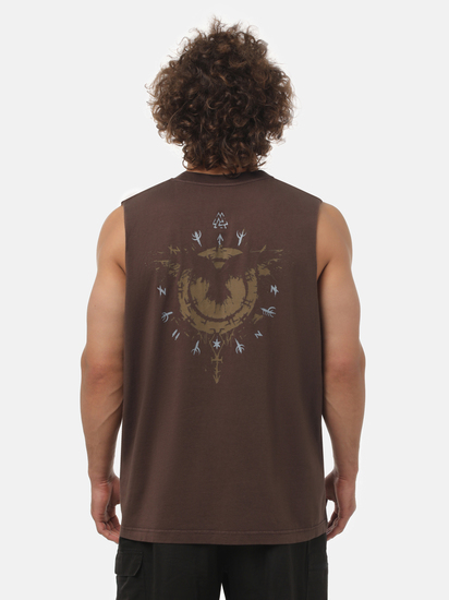 Peresvit Sign Tank Top Dark Brown