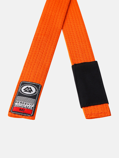 Kids BJJ Gi Belt Solid Orange, Photo No. 2