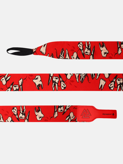 Teeth Printed Handwraps Red, Zdjęcie № 2