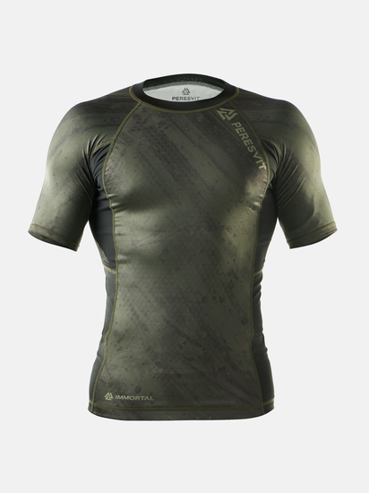 Peresvit Immortal 2.0 Military Green Short Sleeve Rash Guard