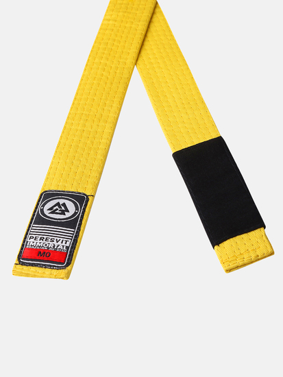 Kids BJJ Gi Belt Solid Yellow, Photo No. 2