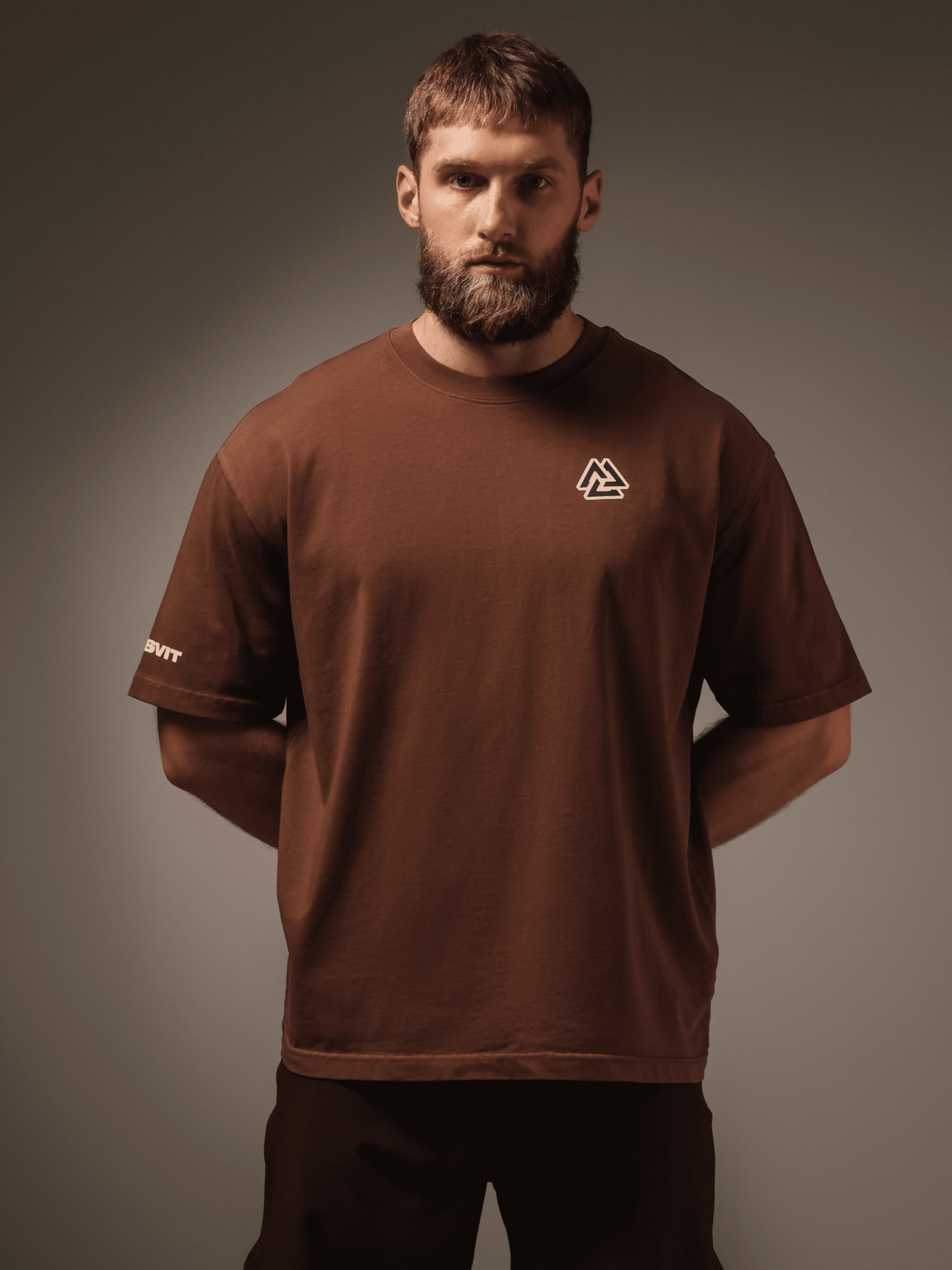 Oversized St. Sebastian T-shirt Umber, Photo № 3